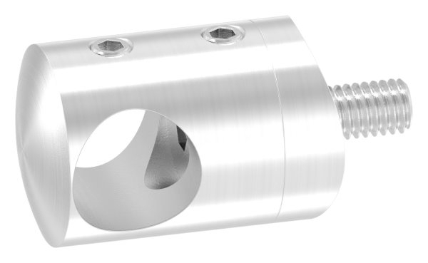 Support de barre transversale Ø 22 mm | connexion : 48,3 mm | avec trou : 14,2 mm | V2A