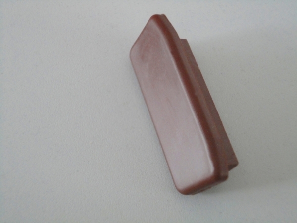Embout pour main courante en plastique pour 40 x 8mm, brun foncé