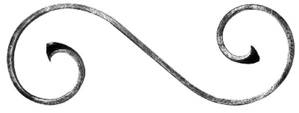 Vis en S | Dimensions : 260x100 mm | Matériau : 12x5mm | Acier S235JR, brut