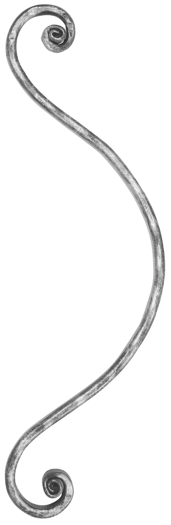 Maître baroque | Dimensions : 115x370 mm | Matériau : 16x8 mm | Acier S235JR, brut