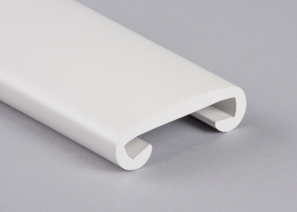 Main courante en plastique pour 50 x 8mm, signal blanc