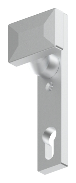Poignée de porte en aluminium | forme : coudée | aluminium EV1