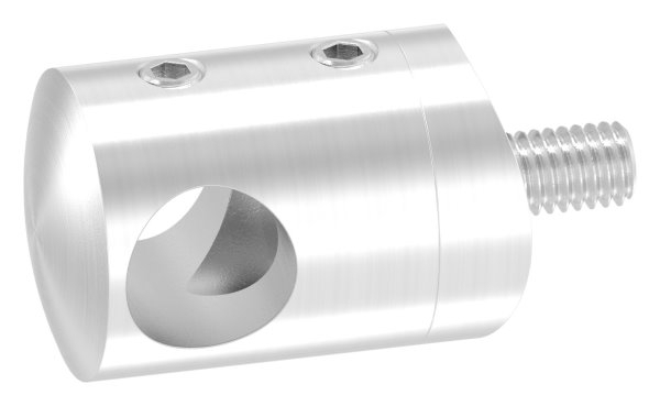 Support de barre transversale Ø 22 mm | connexion : 48,3 mm | avec trou : 12,2 mm | V2A