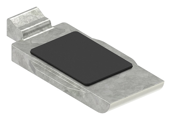 1 base de sécurité pour pince à verre 55x65x37,5 mm AbZ effet acier inoxydable