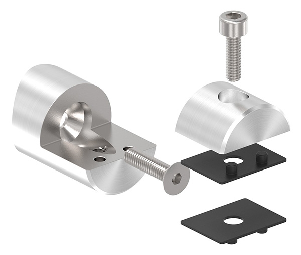 Support de tôle Ø 32 mm | raccord Ø 48,3 mm | V2A