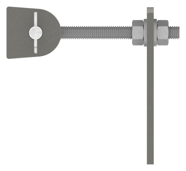 Charnière M12, galvanisée à chaud, boulon V2A