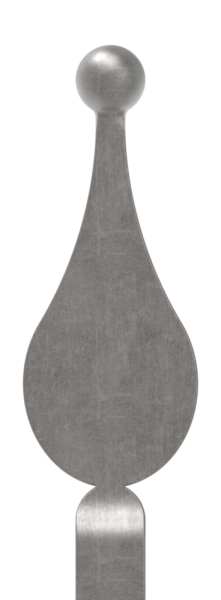 Tige de clôture | longueur : 1200 mm | matériau 14x14 mm pointe avec bille | acier S235JR, brut