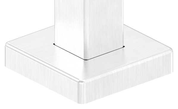 Poteau en acier inoxydable V2A pour montage au sol, longueur 880 mm