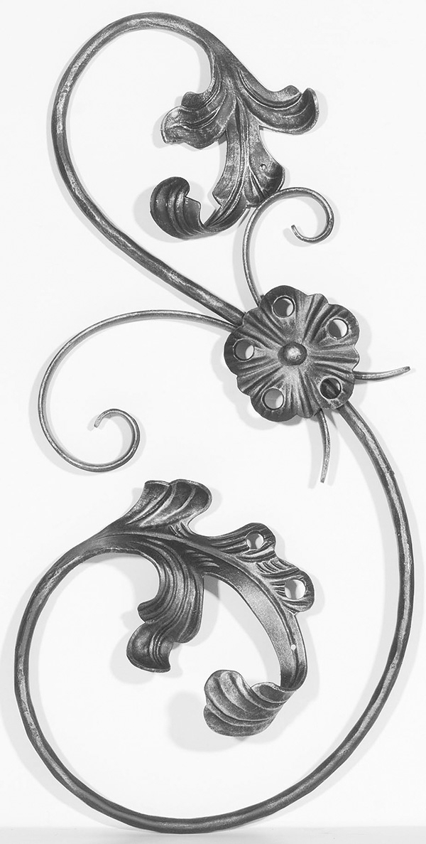 Baroque rural | Dimensions : 310x620 mm | Acier S235JR, brut