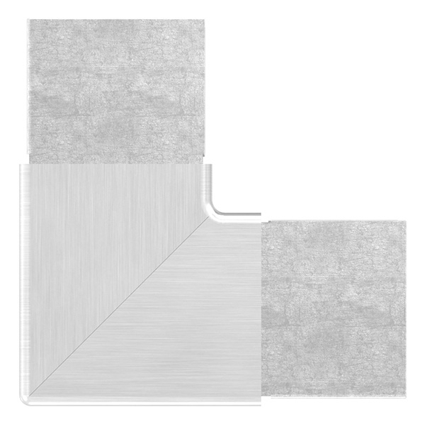 Angle de cadre 90° | vertical | pour tube à rainure carrée : 40x40 mm | V2A