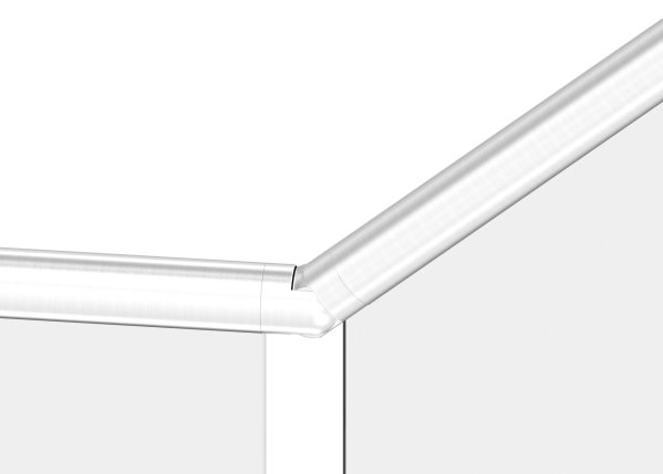 Connecteur flexible | vers le haut 25-55° | pour tube rainuré Ø 42.4 mm | V2A