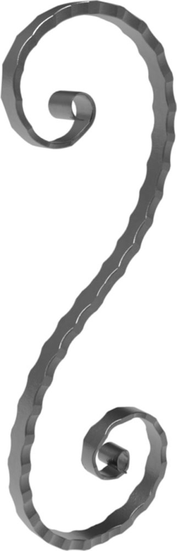 Maître baroque | Dimensions : 140x390 mm | Matériau : 16x8 mm | Acier S235JR, brut