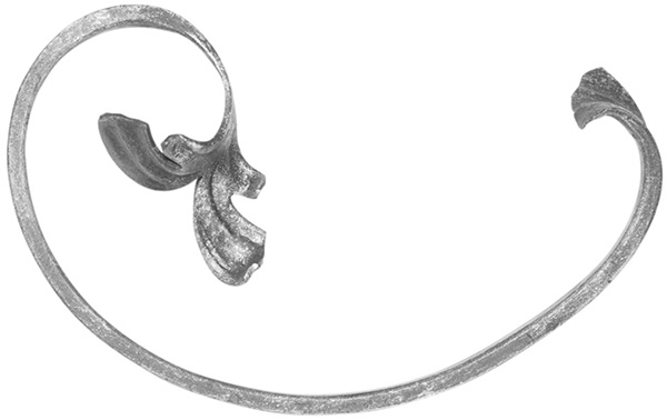 light baroque | gauche| dimensions : 95x160 mm | matériau : 12x5 mm | acier S235JR, brut