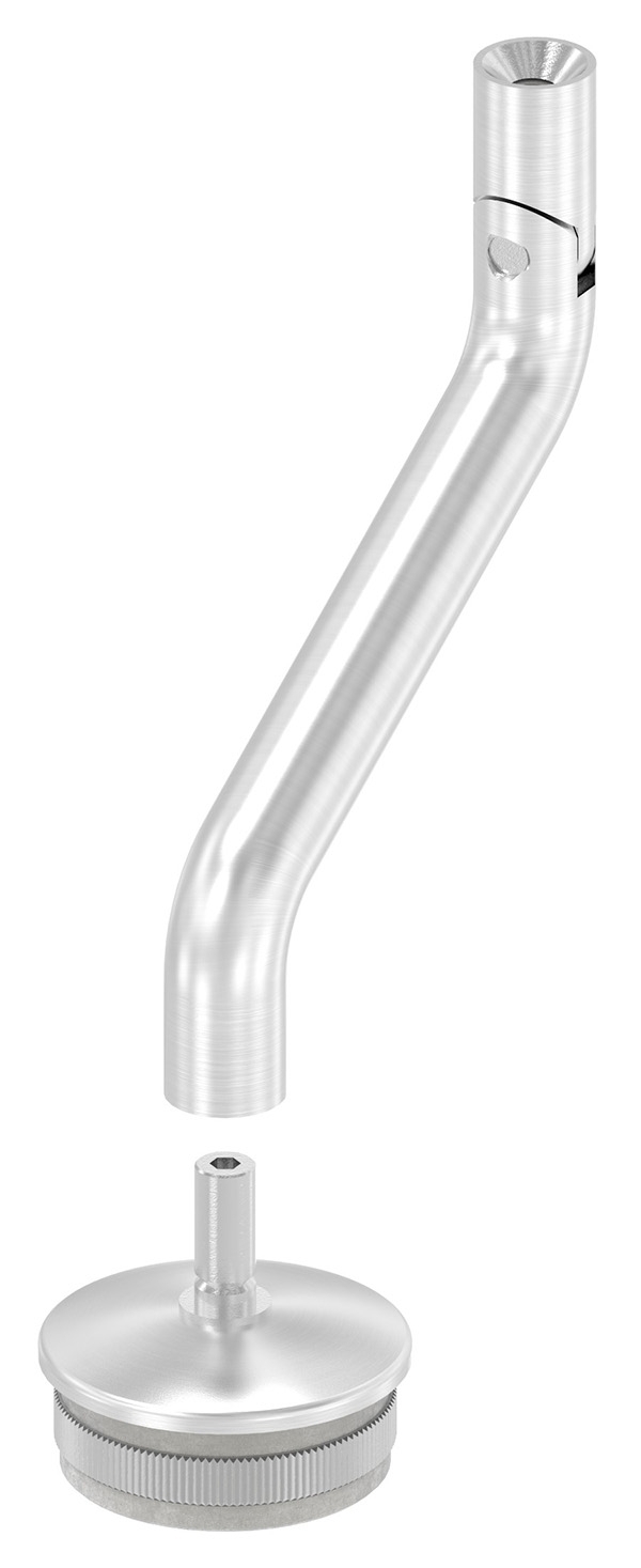 Support Ø 14mm, 2x 30° coudé, V2A