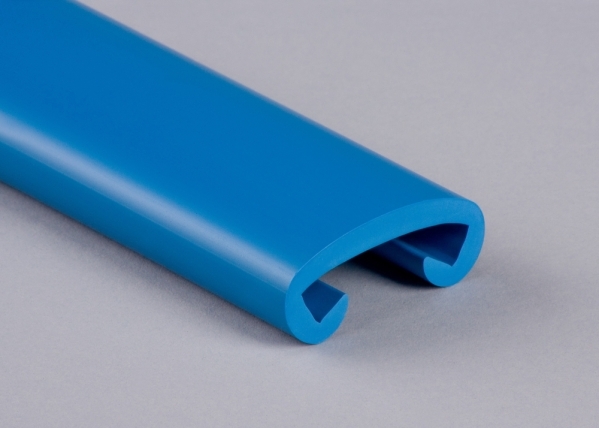 Main courante en plastique pour 40 x 8mm, bleu clair