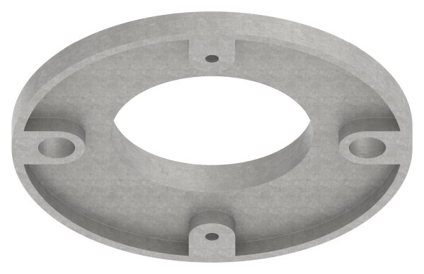 Plaque d'ancrage | dimensions : Ø 120x6 mm | pour tube rond : Ø 60,3 mm | V2A