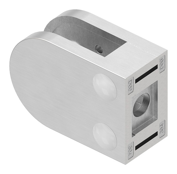 Pince à verre | dimensions 40x28x17.4 mm | connexion : plate - Ø 42.4 mm | V2A