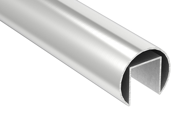 Tube rainuré | dimensions : Ø 48.3x1.5 mm | avec rainure : 27x30 mm | longueur : 6000 mm | V2A