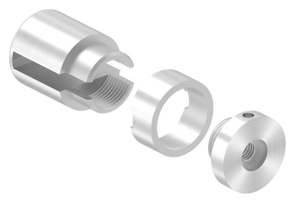 Support de base Brenk pour barres plates 30 x 6mm, ALU