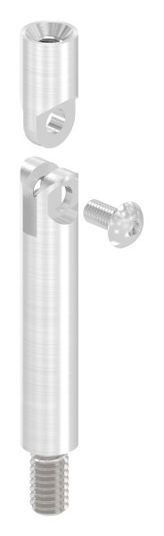 Goupille - dimensions : 75x12 mm | avec articulation filetage extérieur - et intérieur | V2A