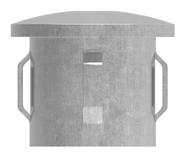 Bouchon en acier | légèrement courbé | avec M8 | pour tube rond Ø 33.7x1.8-2.2 mm | acier S235JR, brut