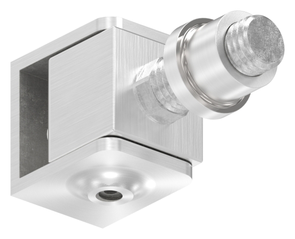 Charnière de portail réglable avec douille filetée M12, V2A