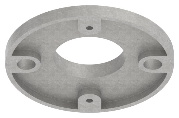 Plaque d'ancrage | dimensions : Ø 100 mm | pour tube rond : Ø 42,4 mm | V4A
