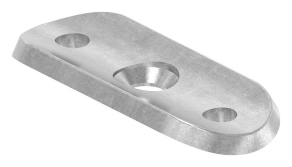 Plaque de retenue | 64x24x4 mm | pour tube rond Ø 42.4 mm | acier S235JR, brut