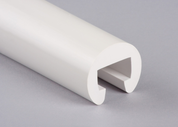 Main courante plastique Ø 40mm pour 25 x 15mm, signal blanc