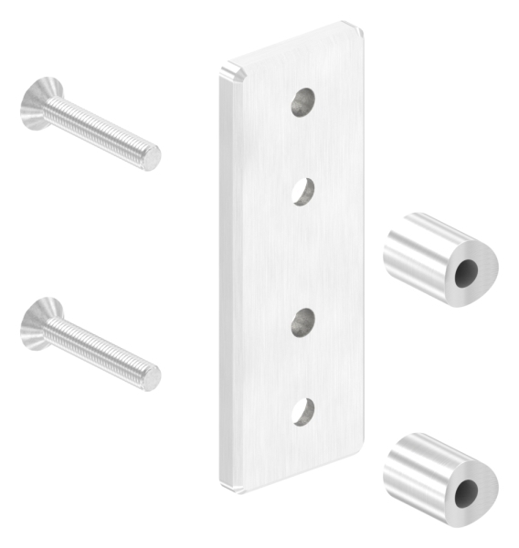 Fixation murale V2A pour tube rond Ø 48,3 mm