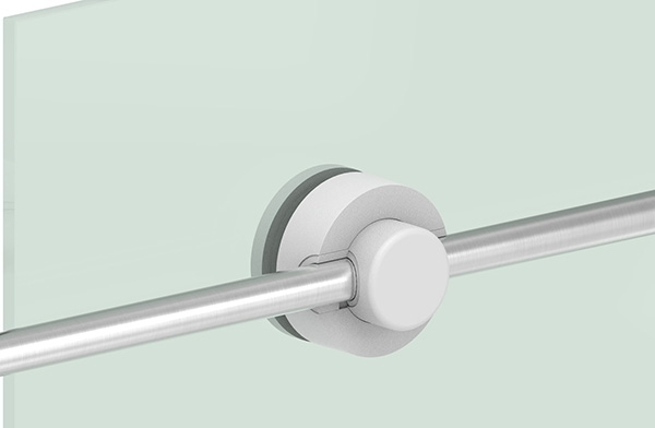 Porte-brenk Ø 50mm, plastique, blanc pur