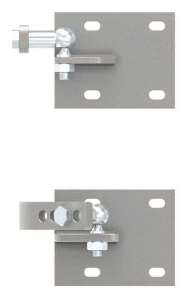 Ferrure de levage de la porte f. Fixation au poteau de maçonnerie