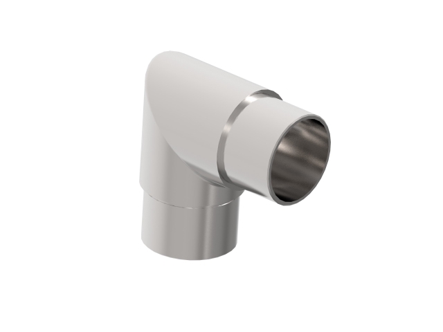 Coude d'angle 90°, pour tube rond Ø 33.7x2.0 mm V2A
