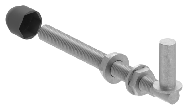 Bande de suspension charnière de porte à visser pour Ø 16mm, longueur 190mm