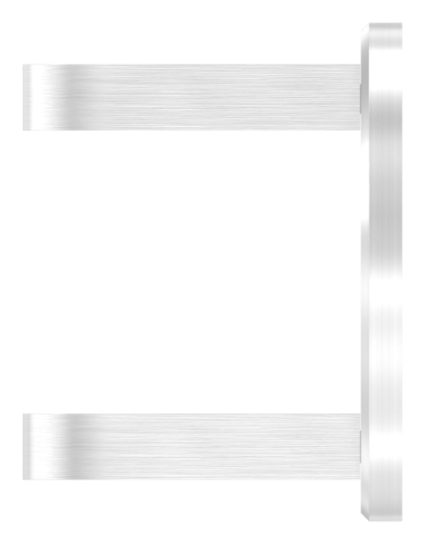 Fixation murale 120x10 mm pour le serrage d'un tube rond Ø 42,4 mm V2A