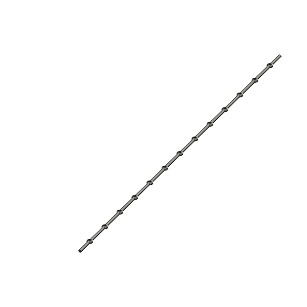 Bande perforée | carrée | matériau : 20x20 mm | longueur : 2000 mm | acier (brut) S235JR