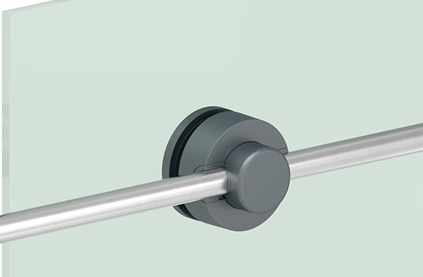Porte-brenk Ø 50mm, plastique, gris anthracite