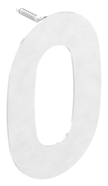 Numéro de maison 0 | petit | Dimensions : 110 mm x 150 mm | V2A
