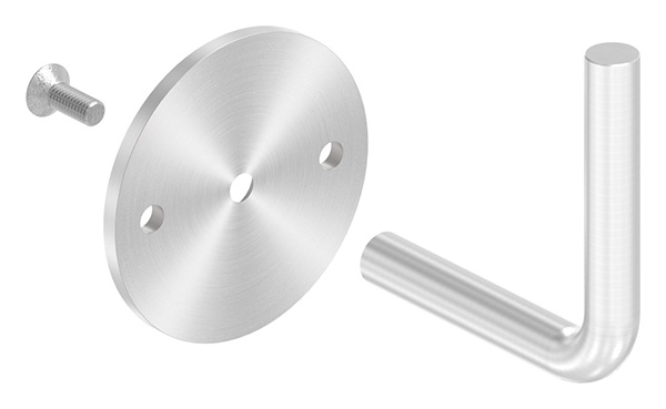 Support de main courante rond 70 x 4 mm avec support 12 mm V2A