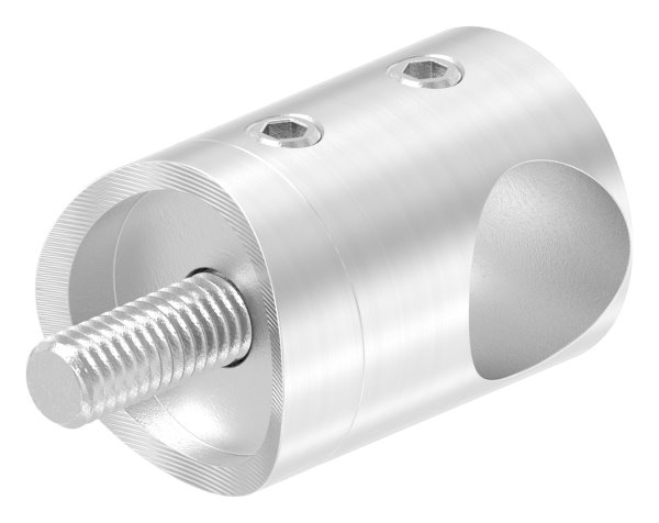 Support de barre transversale Ø 22 mm | raccord : 42,4 mm | avec trou : 14,2 mm | V2A