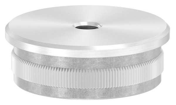 Bouchon plat V4A coulé avec M8 pour Ø 48,3x2,0 mm