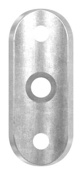 Plaque de retenue | 64x24x4 mm | pour tube rond Ø 42.4 mm | acier S235JR, brut