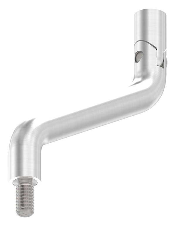 Support Ø 14mm, 2x 30° coudé, V2A
