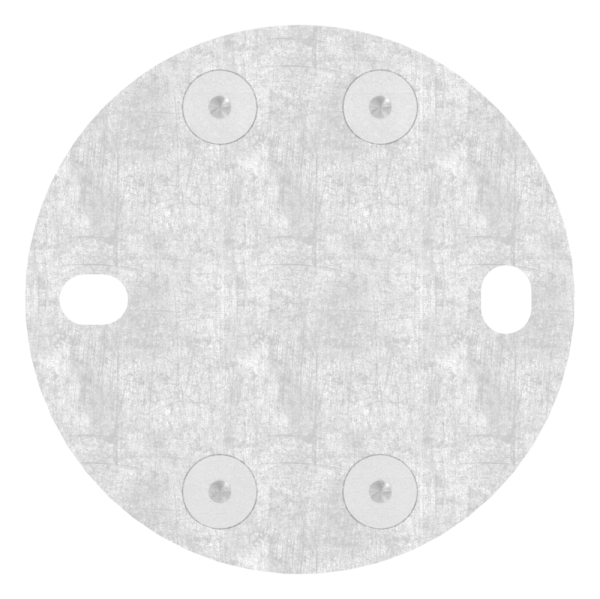 Fixation murale 120x10 mm pour le serrage d'un tube rond Ø 42,4 mm V2A