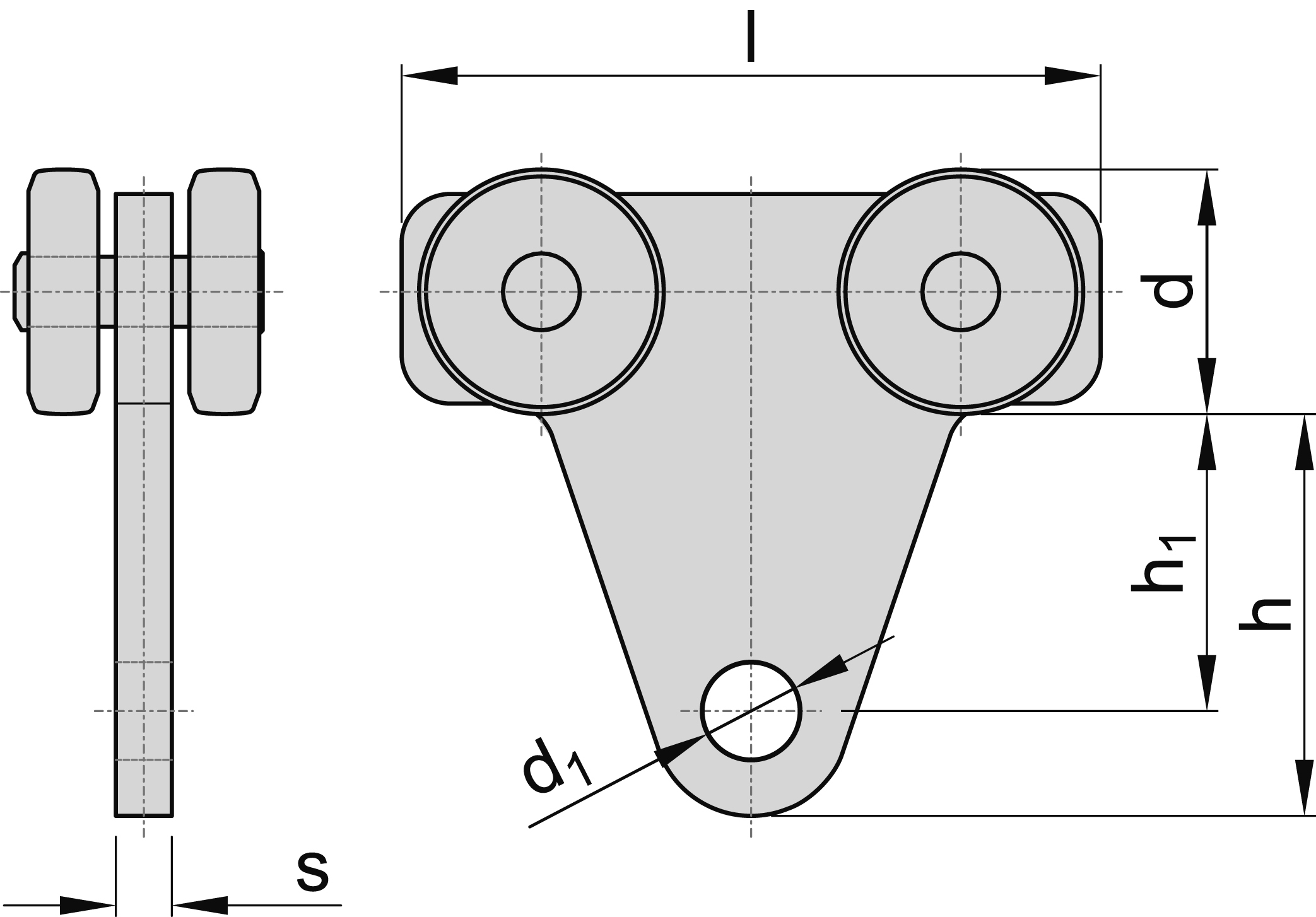 Double rouleau à accrocher en taille 1
