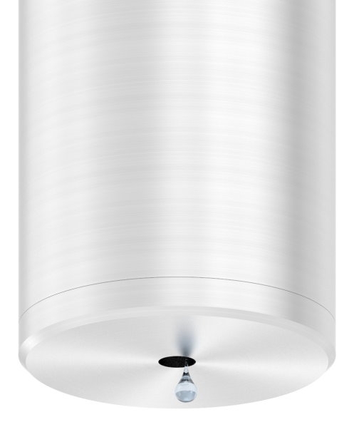 Bouchon plat V2A en matériau solide pour Ø 48,3x2,6 mm avec trou de drainage 5 mm