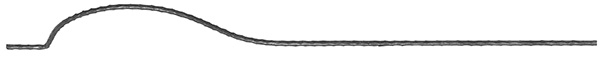 Barre ventrale | Longueur : 1500 mm | Matériau : 12x12 mm | Acier S235JR, brut