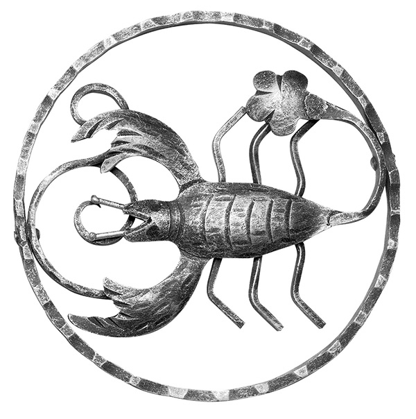 Signe astrologique Cancer | Ø 200x5 mm | Acier S235JR, brut