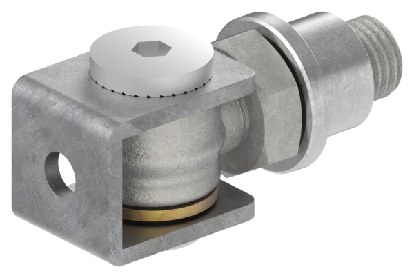 Charnière M14 | réglable | soudable | acier (brut) S235JR