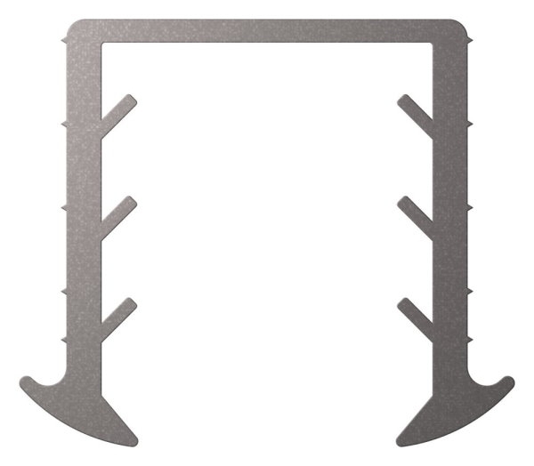Joint à coin verre 24,76 - 25,52mm, pour rainure 34 x 34mm, longueur 6m, EPDM